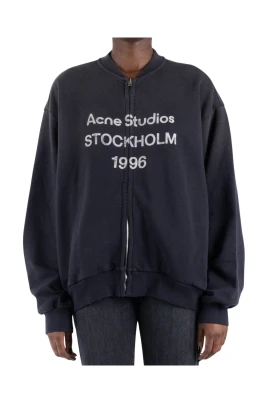 Svart Bomull Polyester Sweatshirt