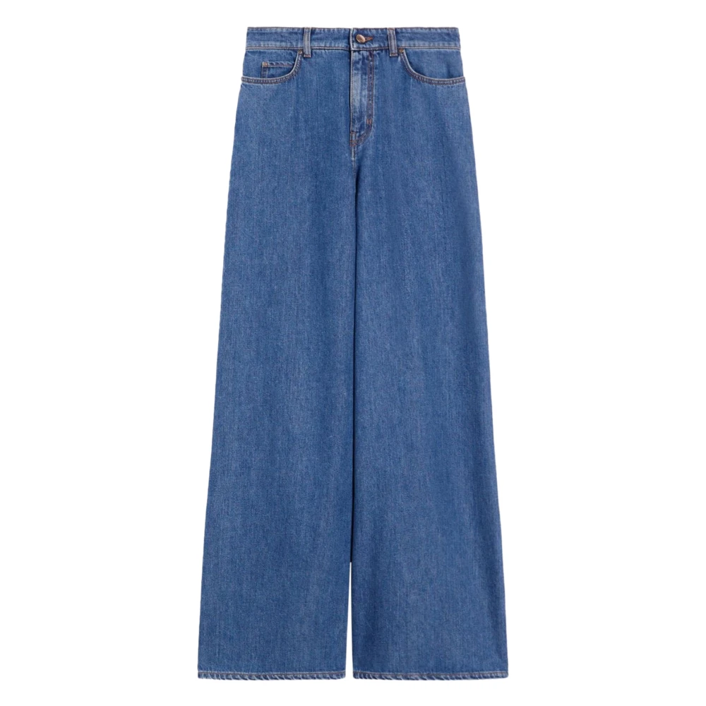 Max Mara Women's Blue Wide Jeans, Xs, Pantalone In Denim