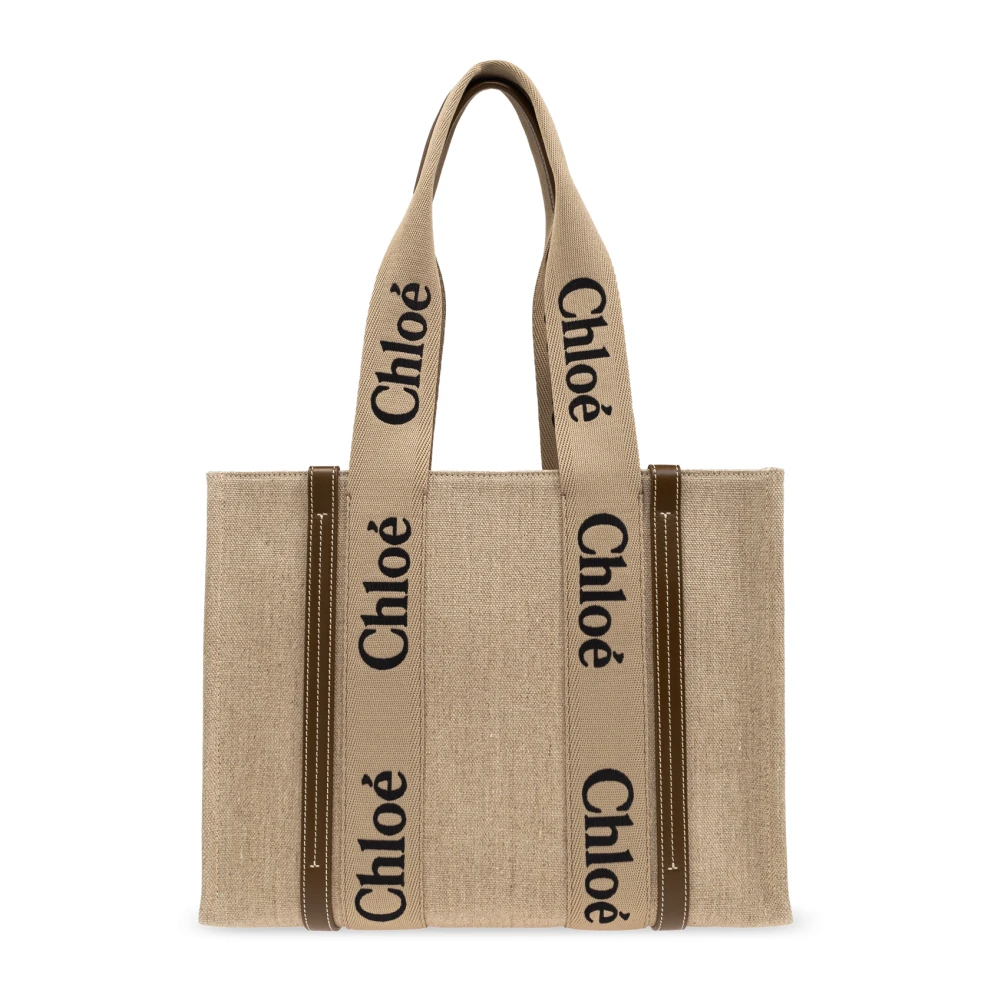 Chloé Schoudertas Woody Medium Beige Dames
