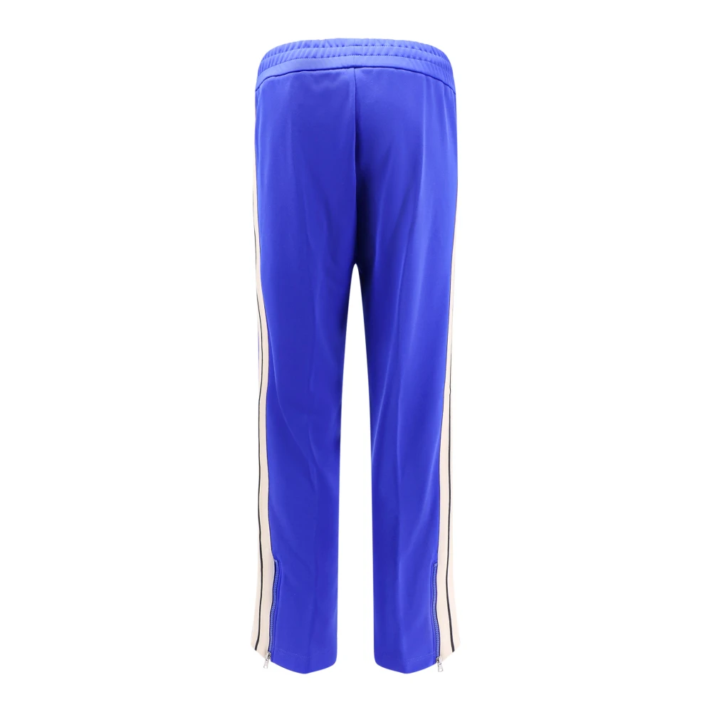 Moncler Iconische Jersey Broek met Lateraal Band Blue Heren