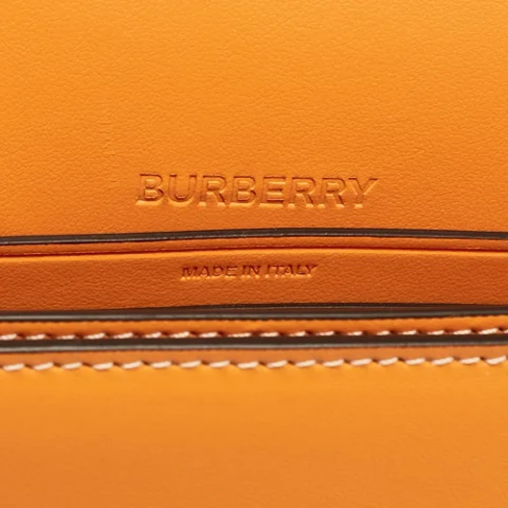 Burberry Vintage Pre-owned Leather crossbody-bags Orange Dames