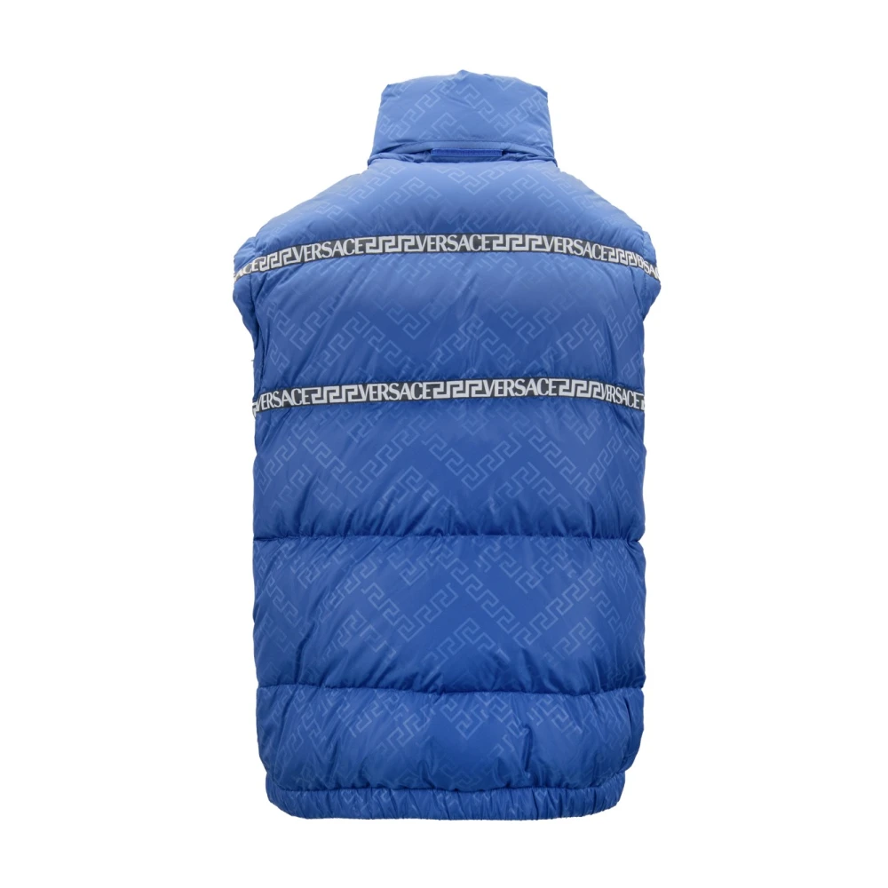 Versace Heren rits gewatteerde jas Blue Heren