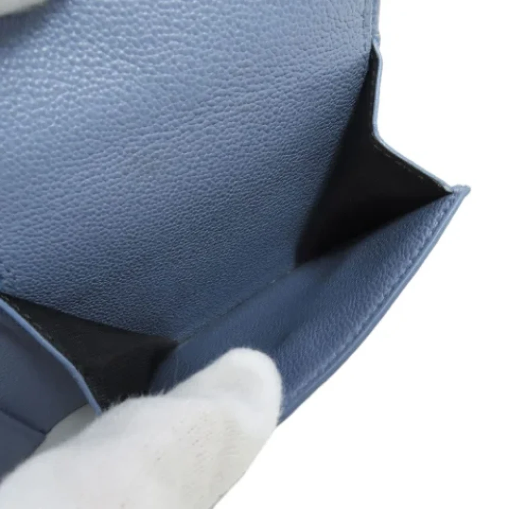 Bvlgari Vintage Pre-owned Leather wallets Blue Dames