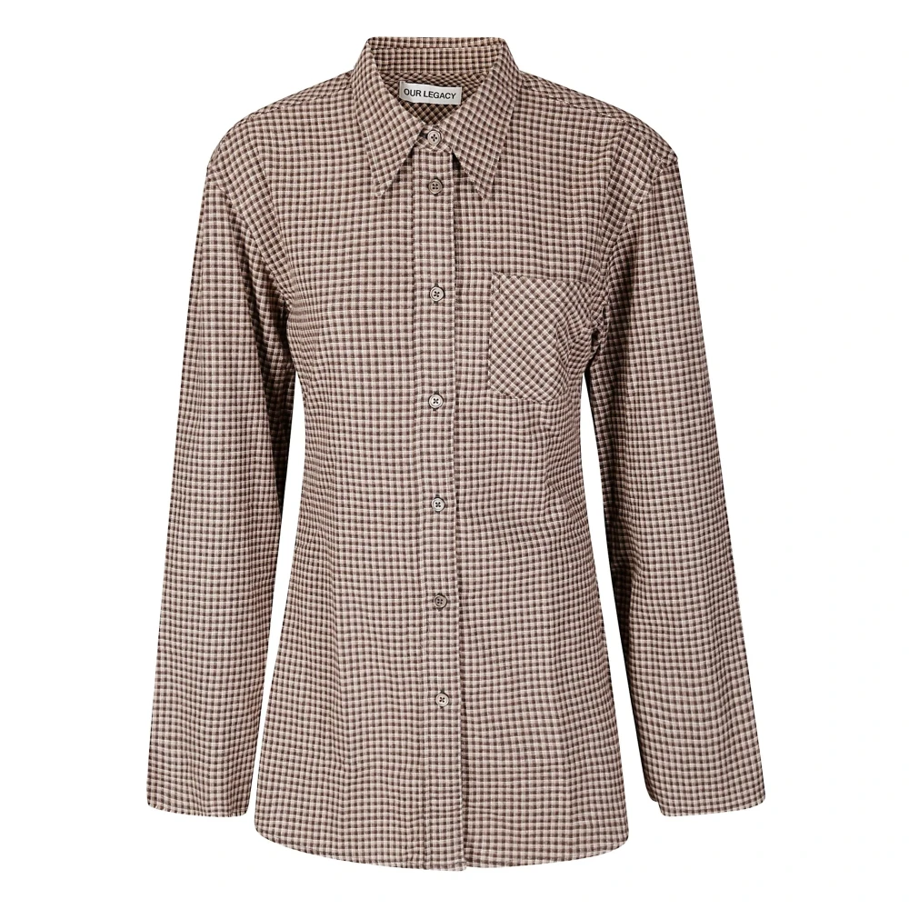 Our Legacy Multicolor Shirts, Female, L, Flannel Check Daisy Shirt