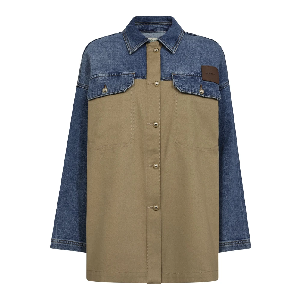 Mos Mosh Women's Brown Shirts, Xs, Camel Mix Shirt