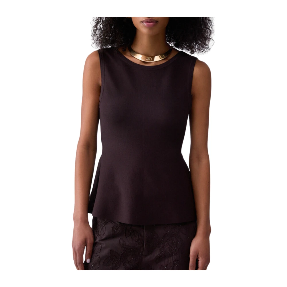 Liu Jo Donna Marrone Top, L, New,