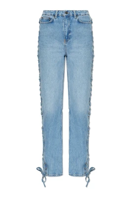 Laced Straight Leg Jeans