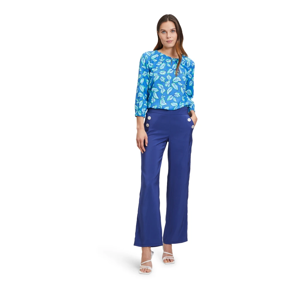 Betty Barclay Dierenprint Slip Blouse Blue Dames