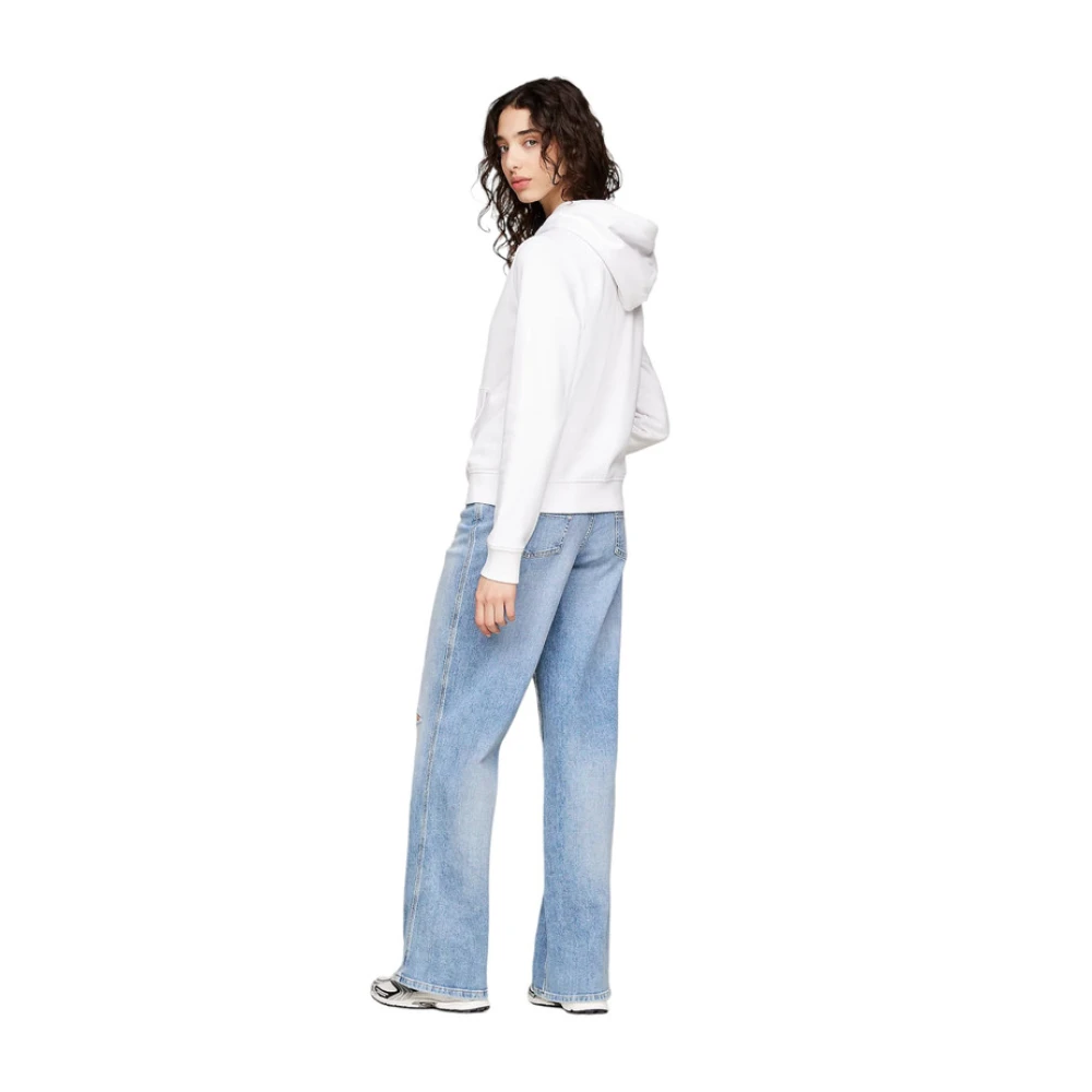 Tommy Jeans Hoodie Sweatshirt White Dames