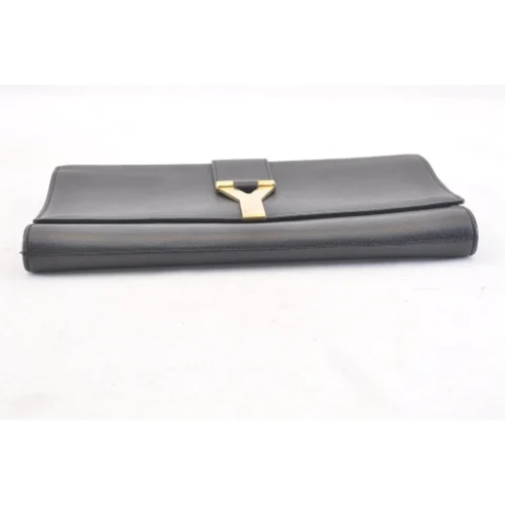 Yves Saint Laurent Vintage Pre-owned Leather clutches Black Dames