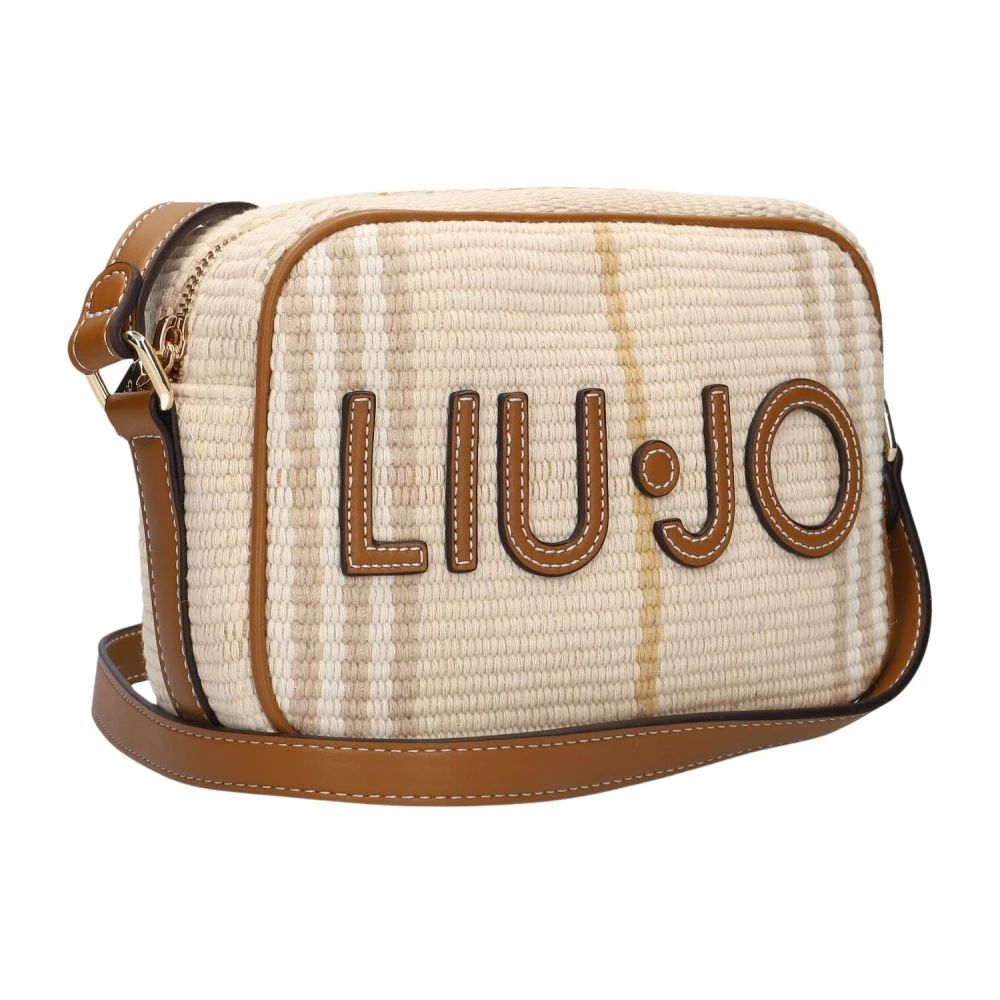 Liu Jo Vrouw Beige Tassen Dames, One Size, Linnen, Ferielle Schoudertas
