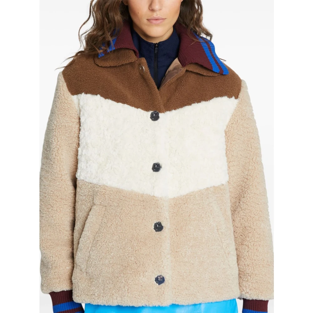 TORY BURCH Wollen Bomberjack Beige Bruin Brown Dames