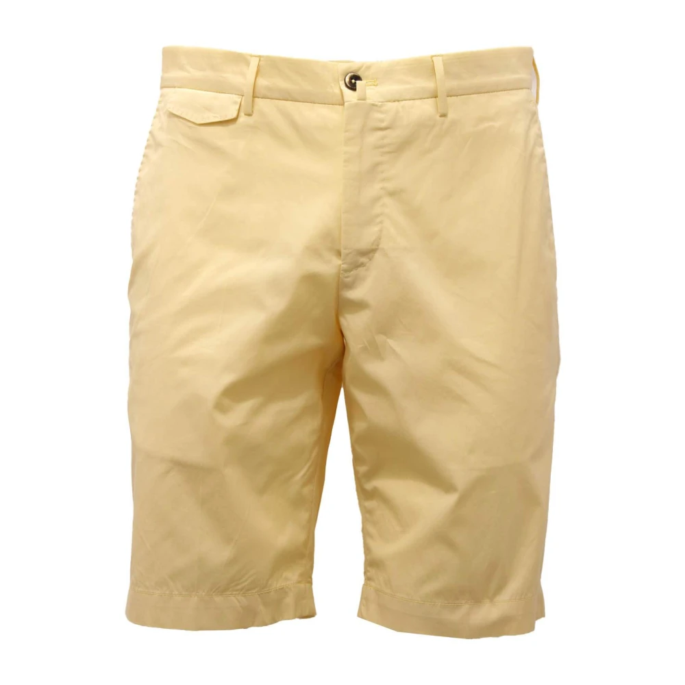 Pt01 Men's Yellow Stretch Bermuda Shorts In Light - Casual Shorts - M - Shorts