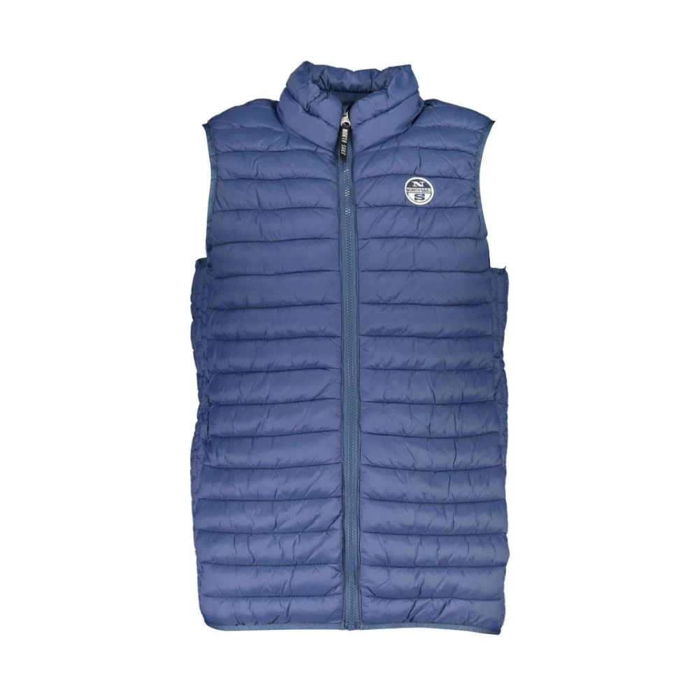 North Sails Blauwe mouwloze vest met rits en zakken Blue Heren