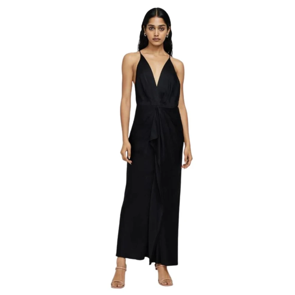 Simkhai Zwarte Draperie Jurk Black Dames