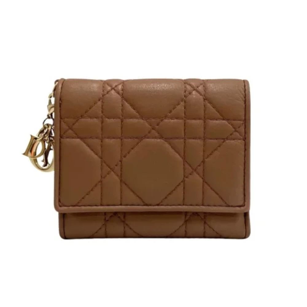 Dior Vintage Pre-owned Leather wallets Brown Dames