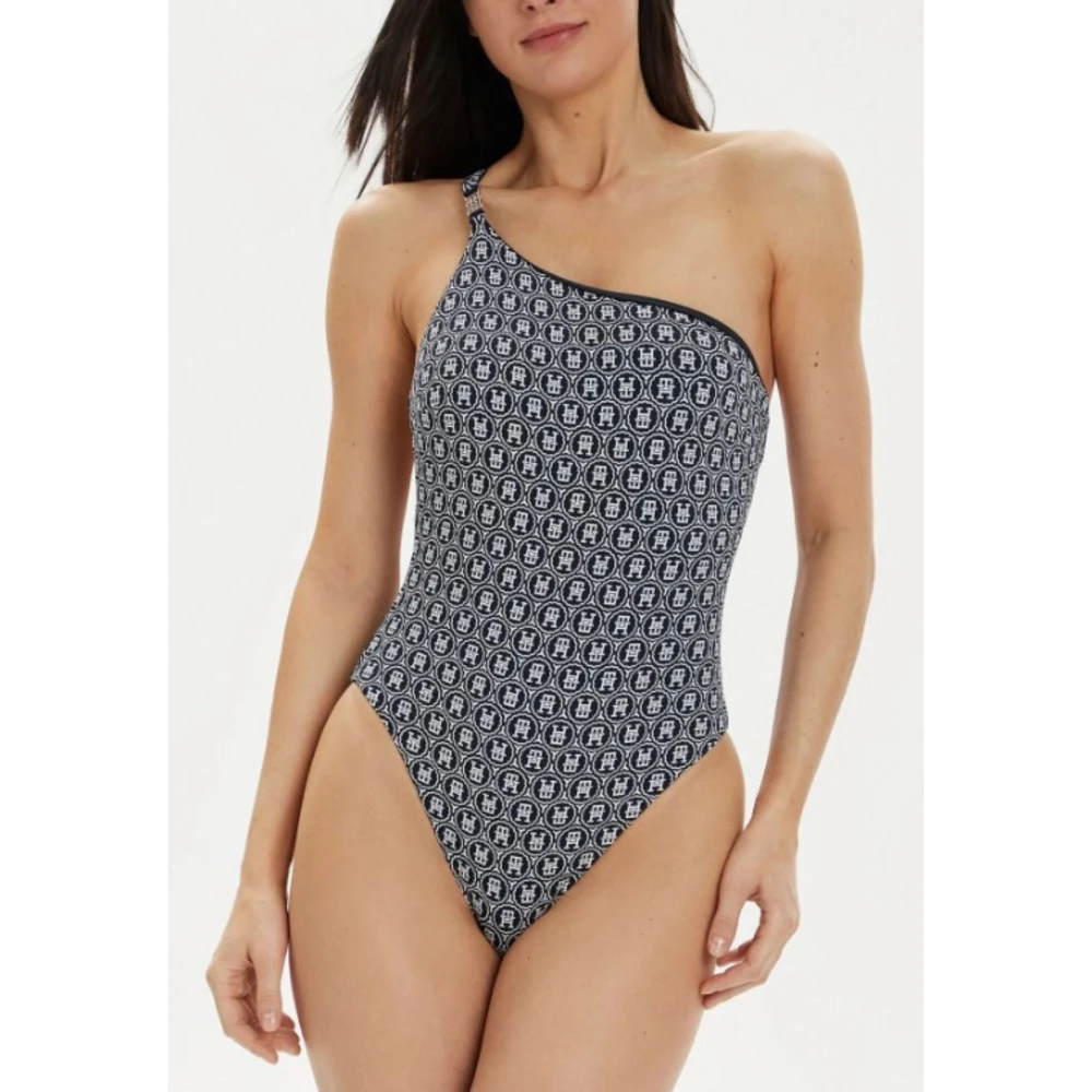 Tommy Hilfiger Omkeerbare Eén Schouder Kostuum Blue Dames