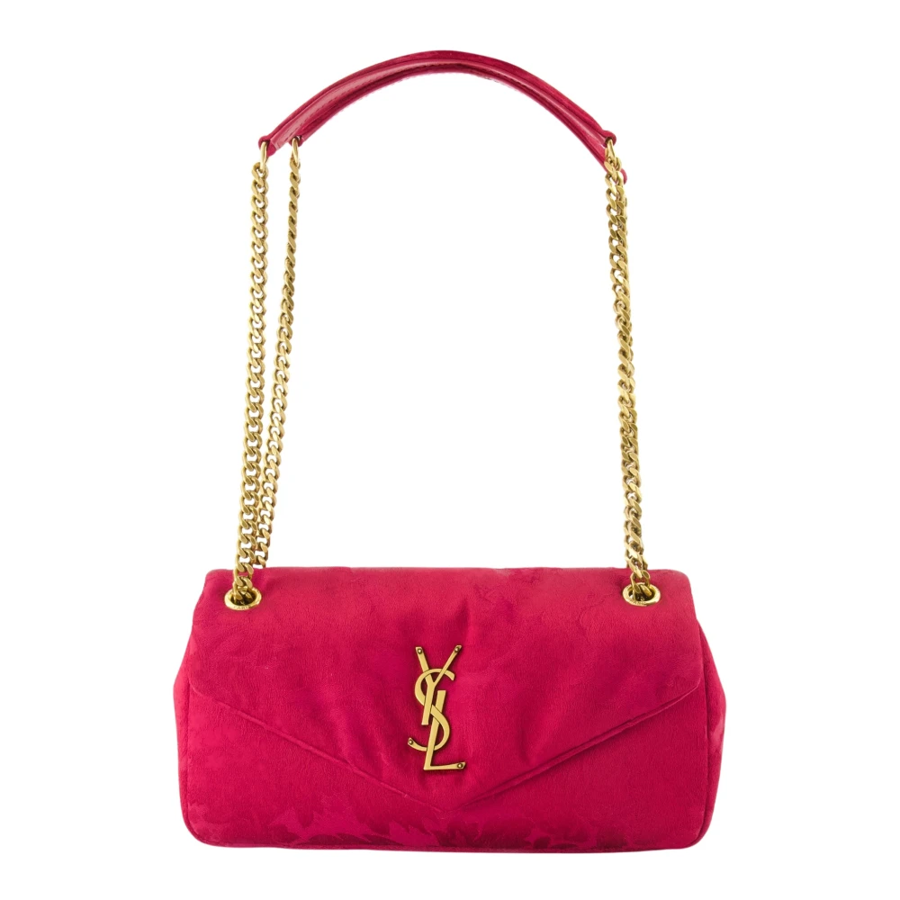 Saint Laurent Pink Baroque Floral Jacquard Small Bag - Female - Shoulder Bags - One Size - Bags