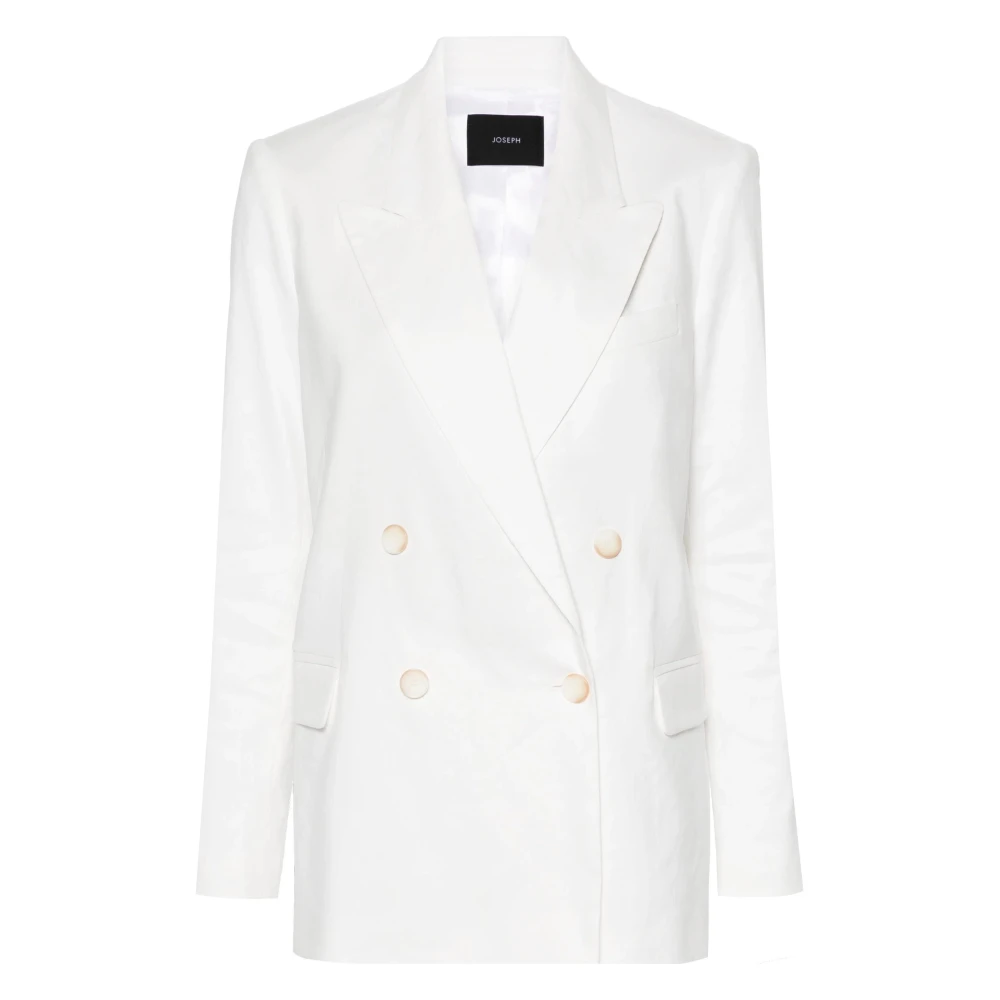 Joseph Witte Linnen Casual Blazer White Dames