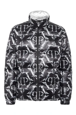 Nylon Puffer Jacket Chrome
