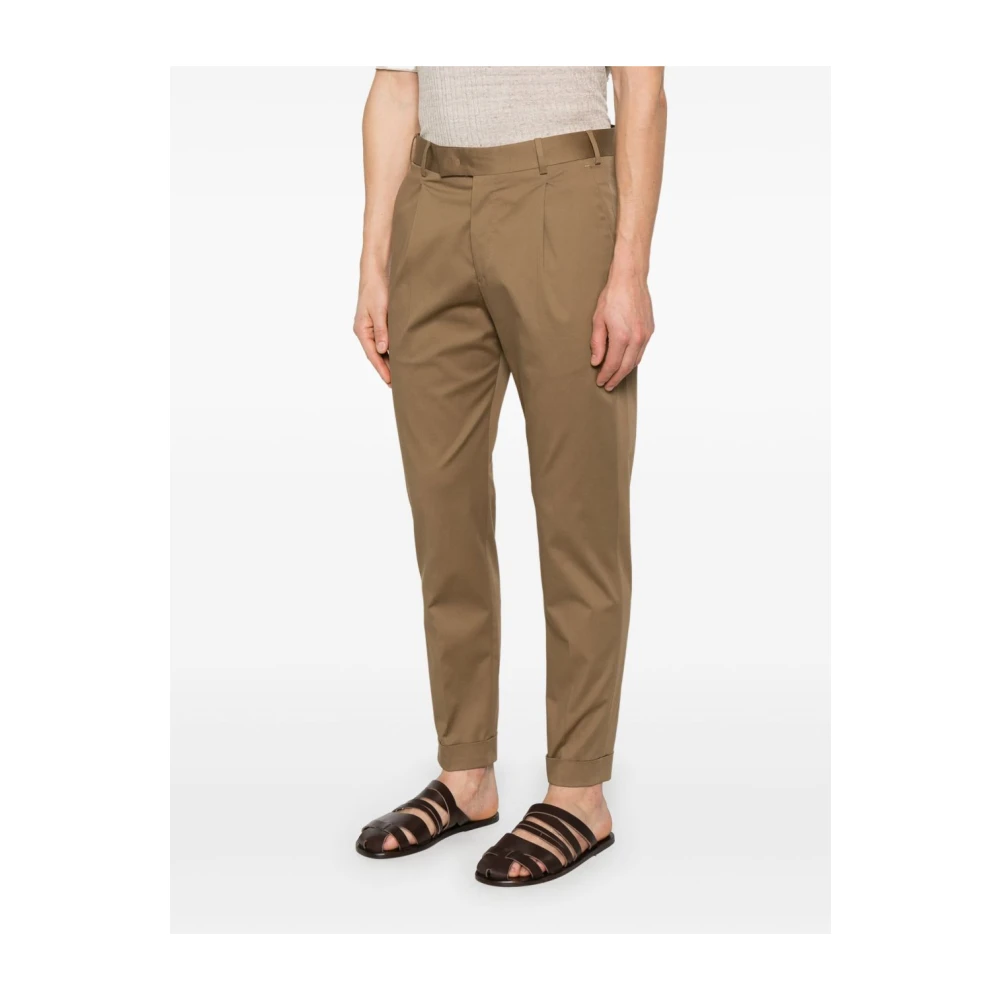 PT Torino Beige Elegante Broek Beige Heren