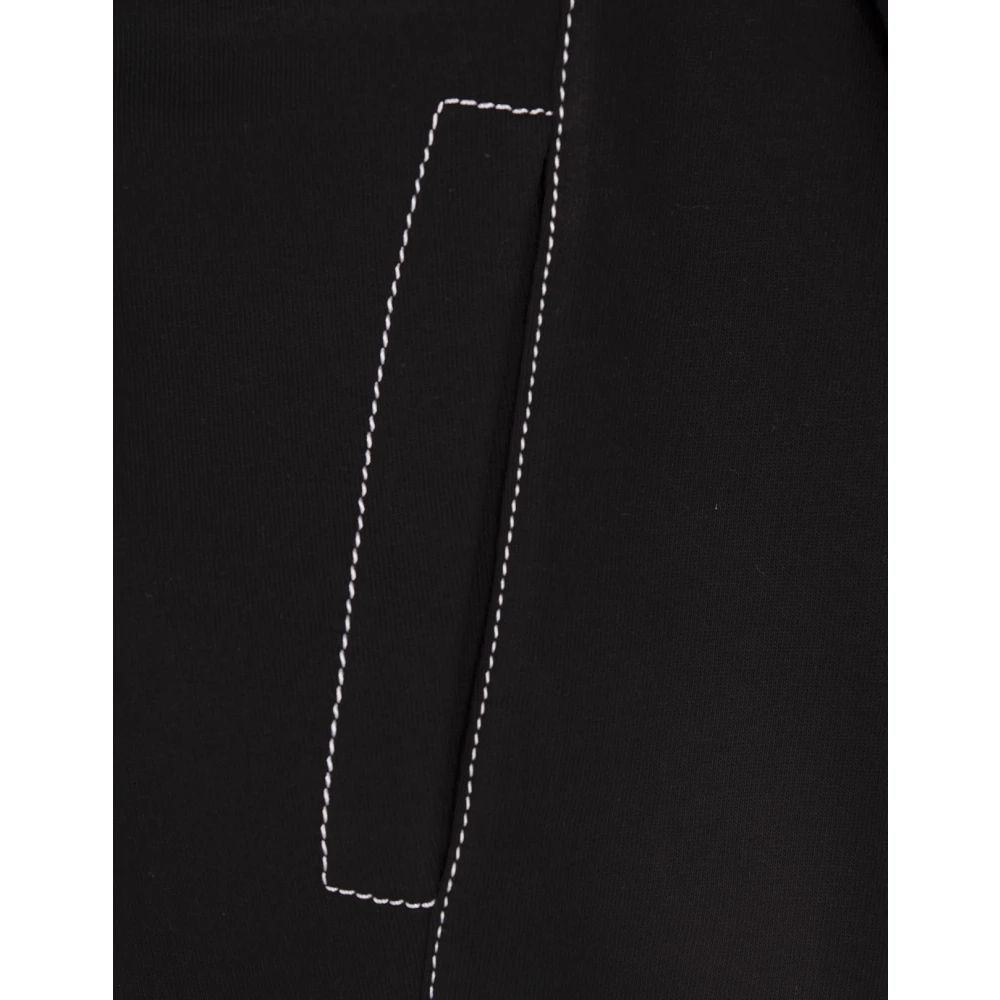 alexander mcqueen Zwart Zip-Up Hoodie met Contraststiksels Black Heren