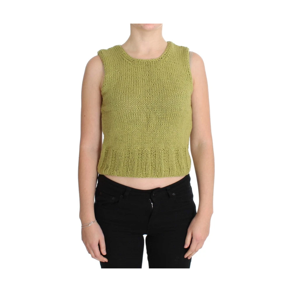 Pink Memories Groene mouwloze vesttrui Green Dames