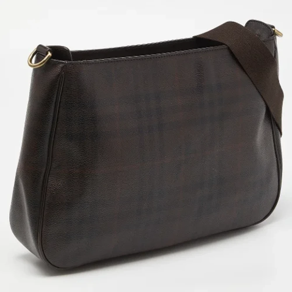 Burberry Vintage Pre-owned Plastic handbags Brown Dames
