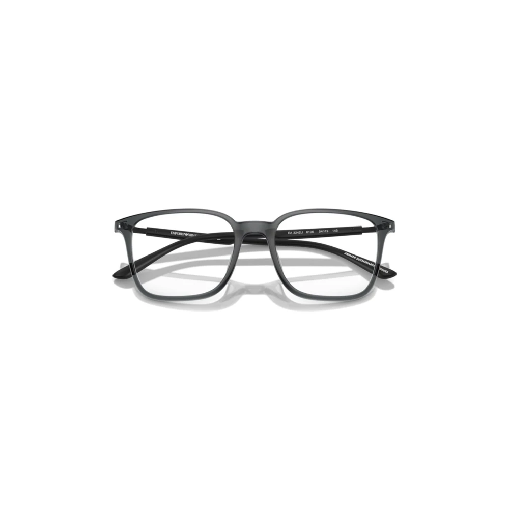 Emporio Armani Brilmontuur met vierkant frame en dunne pootjes Gray Heren