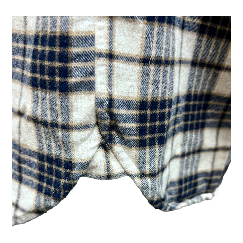 Xacus Katoenen Flanellen Geruite Shirt Blauw Blue Heren