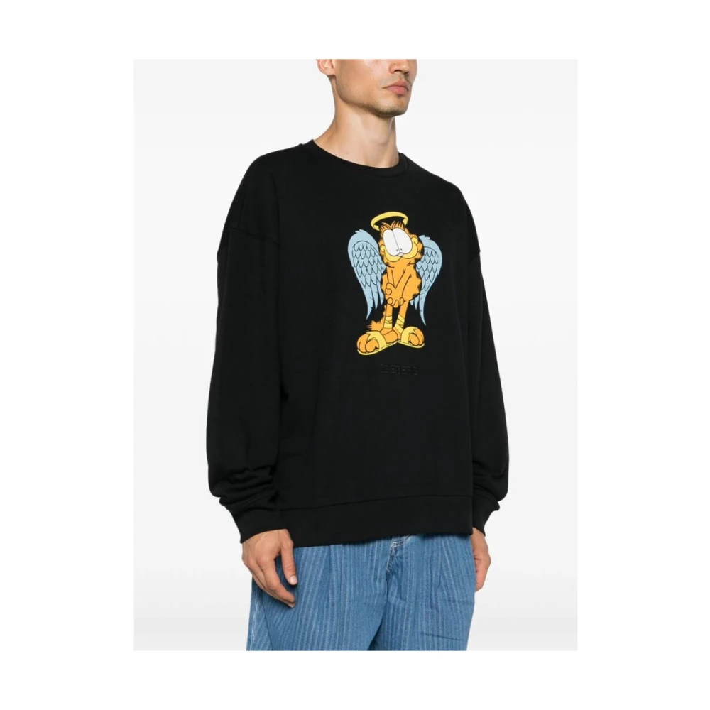 Iceberg Zwarte Garfield Print Sweatshirt Black Heren