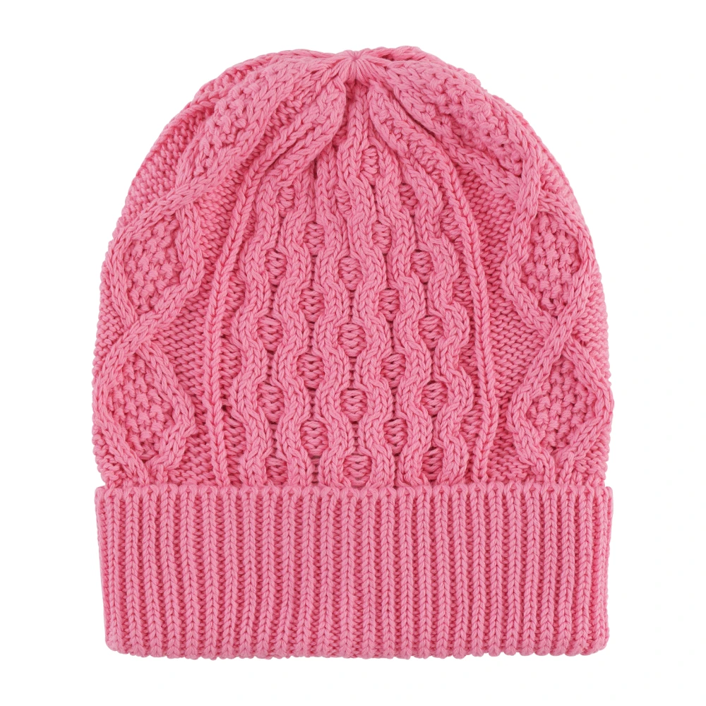 American Dreams Roze Katoenen Beanie Gemaakt in Italië Pink Dames