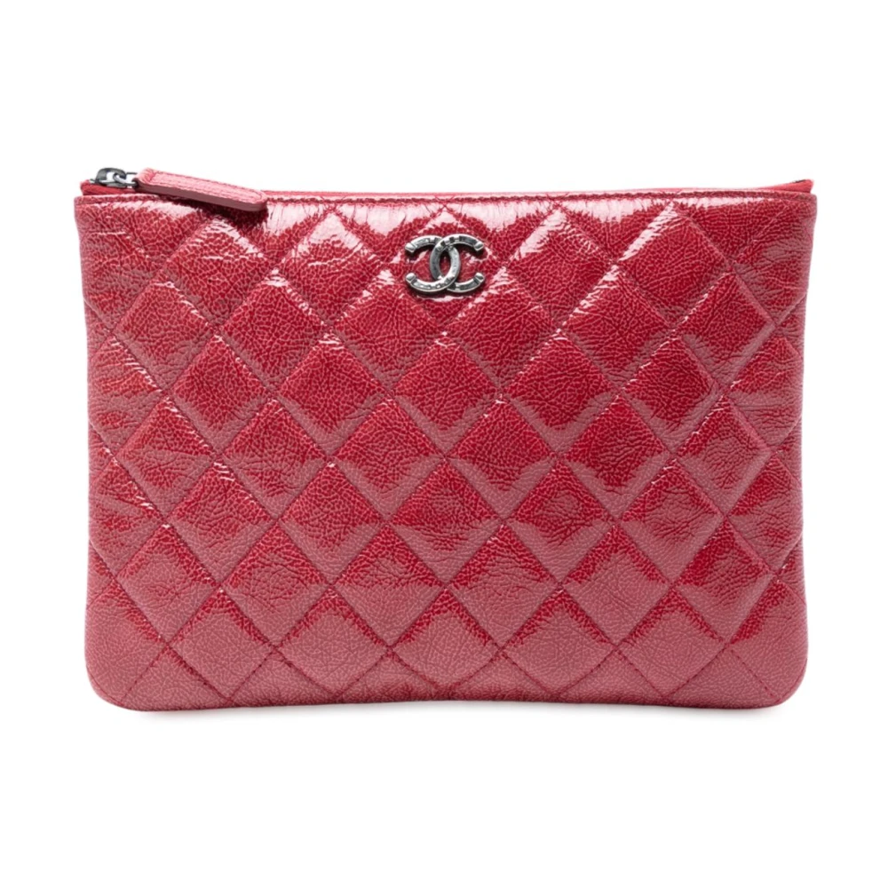 Chanel Vintage Röd Pre-Owned Quilted Pouch