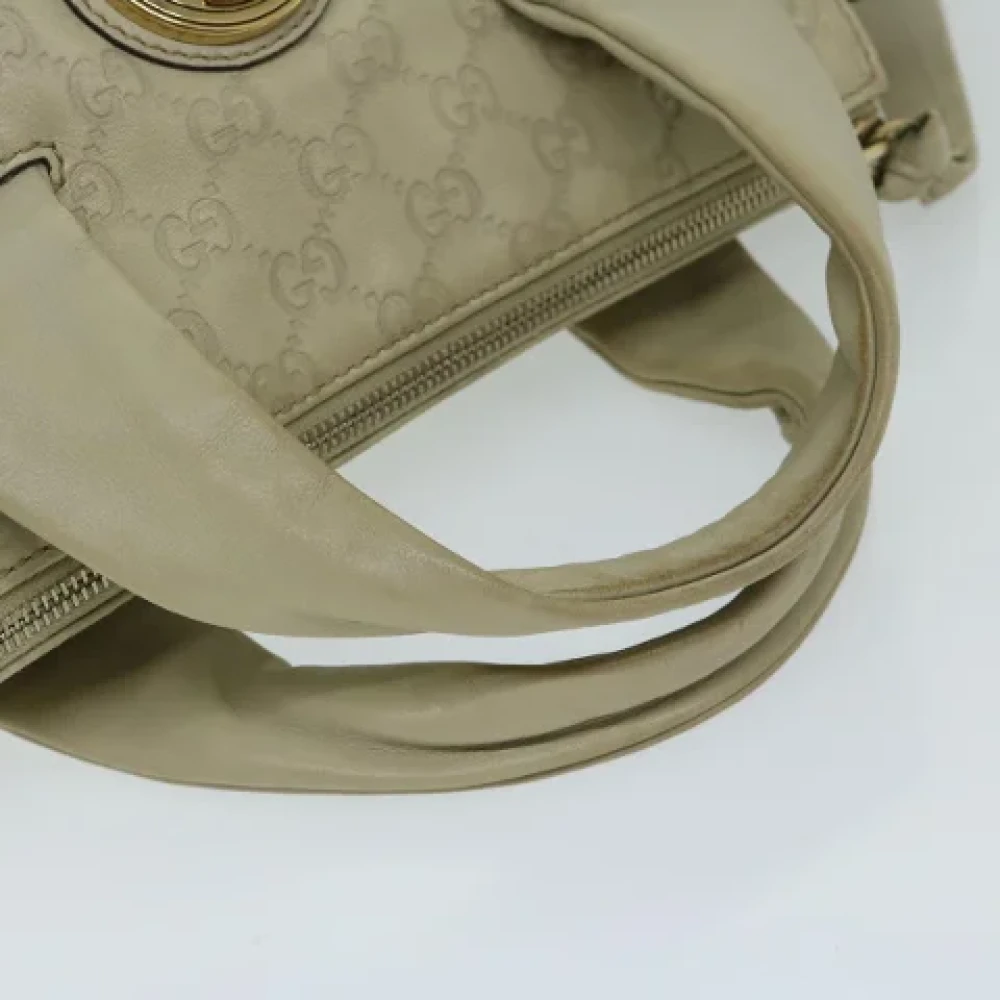 Gucci Vintage Pre-owned Leather handbags Beige Dames