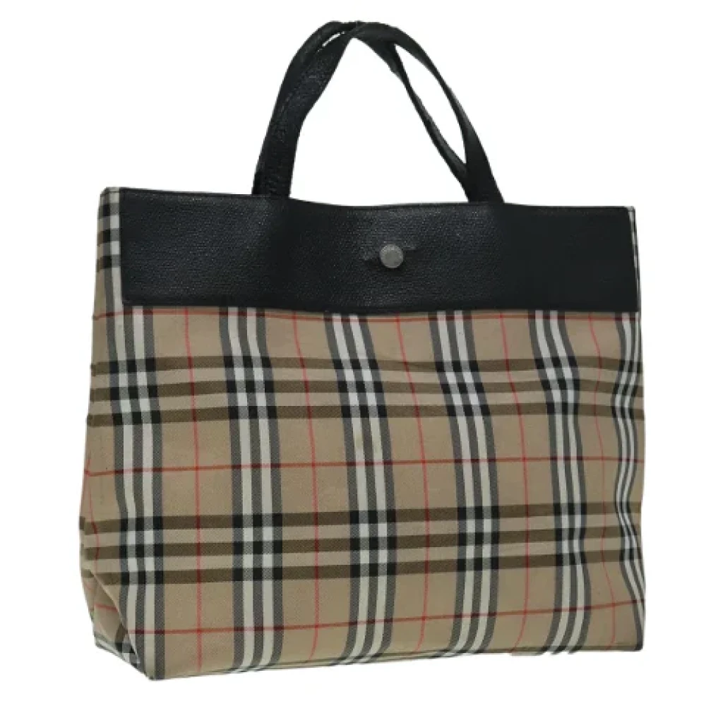 Burberry Vintage Pre-owned Canvas handbags Beige Dames