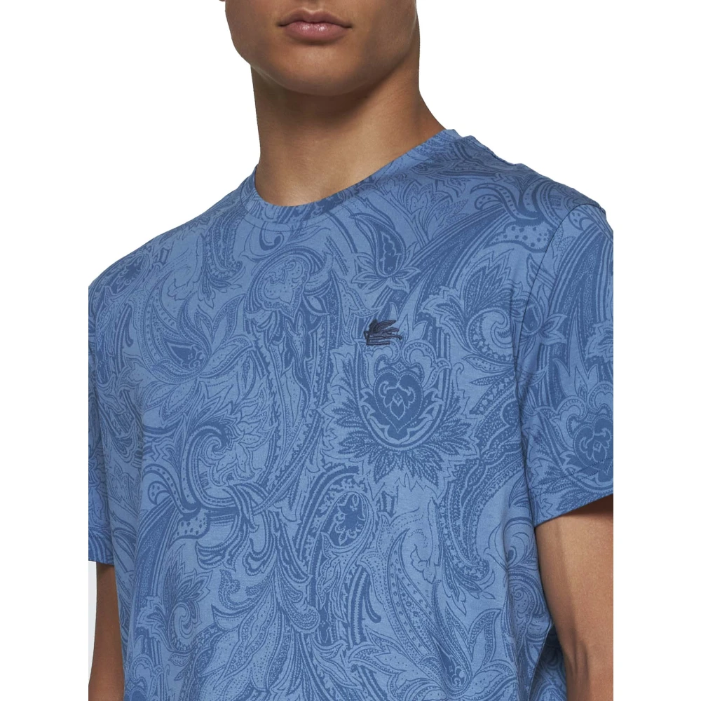 ETRO Stijlvolle T-shirts en Polos Blue Heren