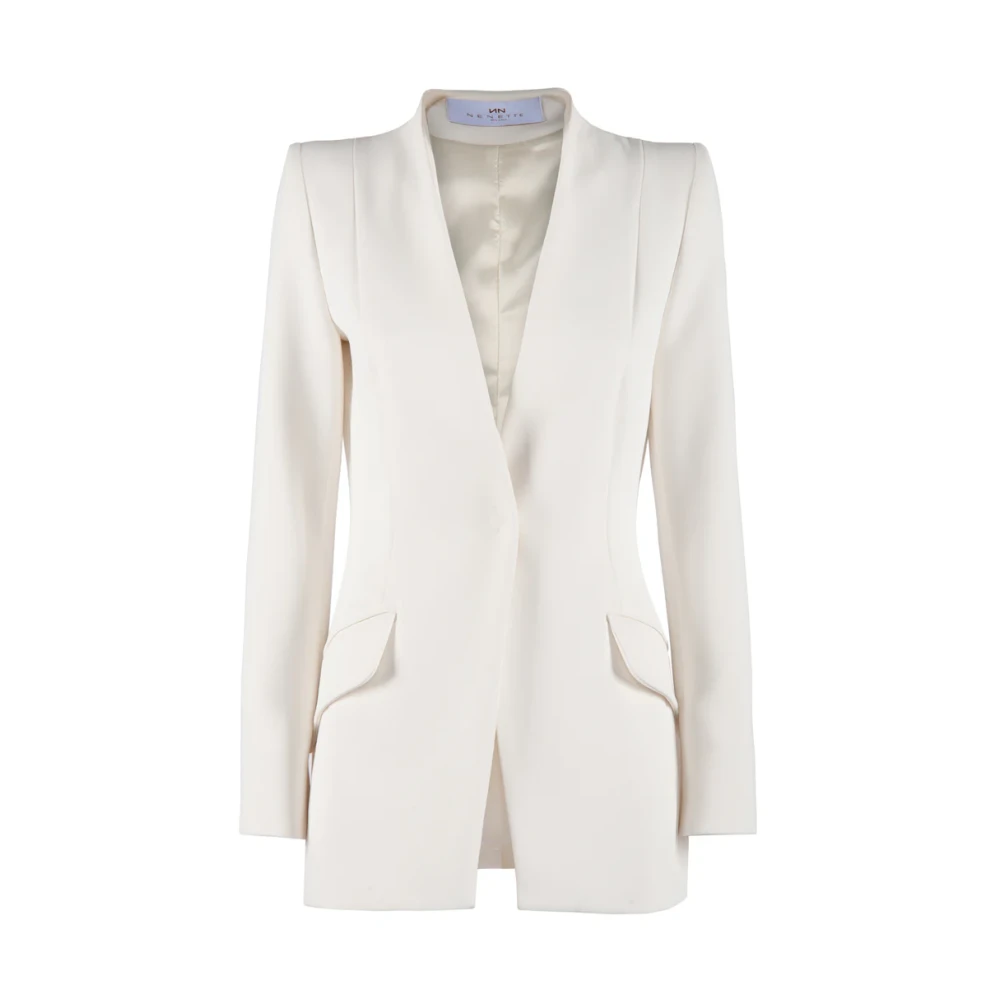 Nenette Women's White Blazers, S, Giacca