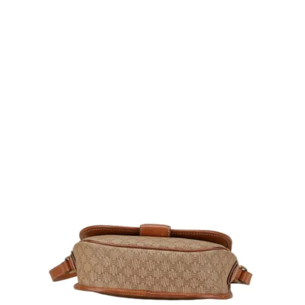 Celine Vintage Pre-owned Leather shoulder-bags Beige Dames