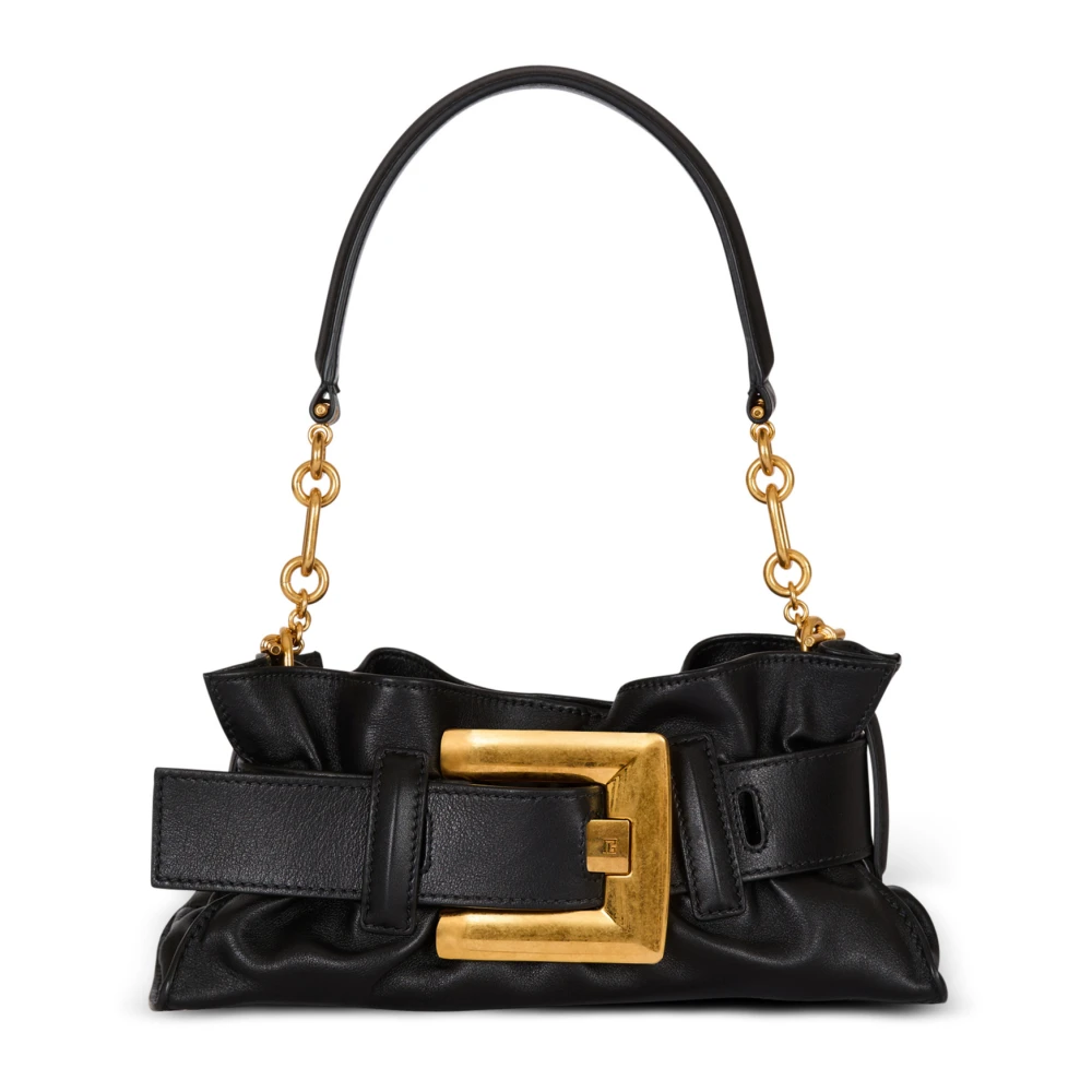 Balmain Black Mini Anthem Shoulder Bag - Female - Shoulder Bags - One Size - Bags