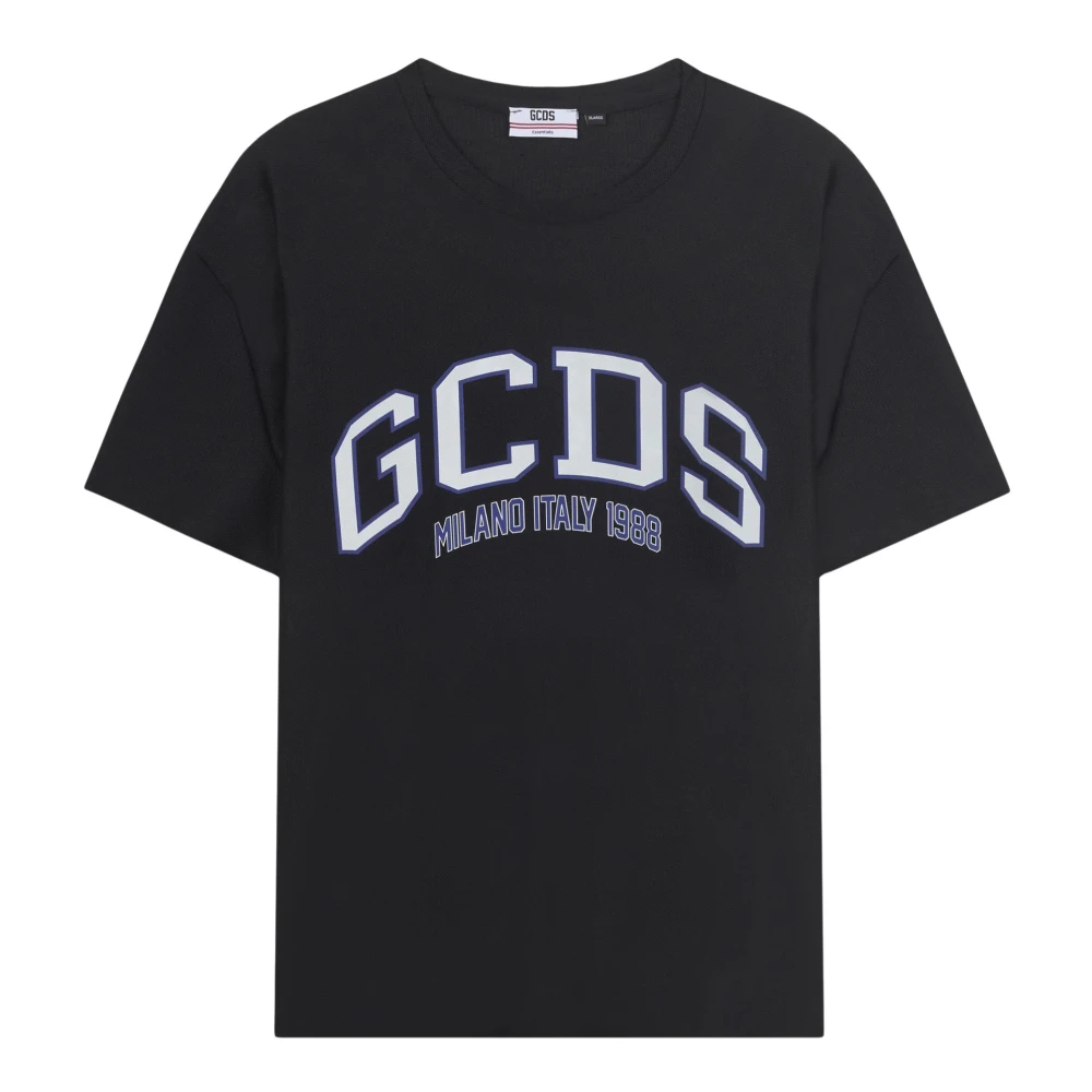 Gcds Black T-Shirts, Male, M, T-Shirt Logo Lounge