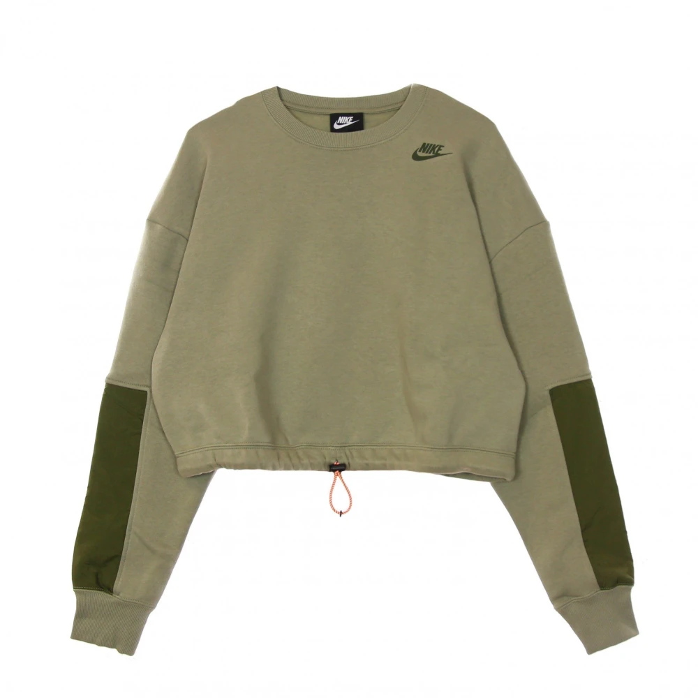 Nike Short Crew Fleece Sweater Green Dames