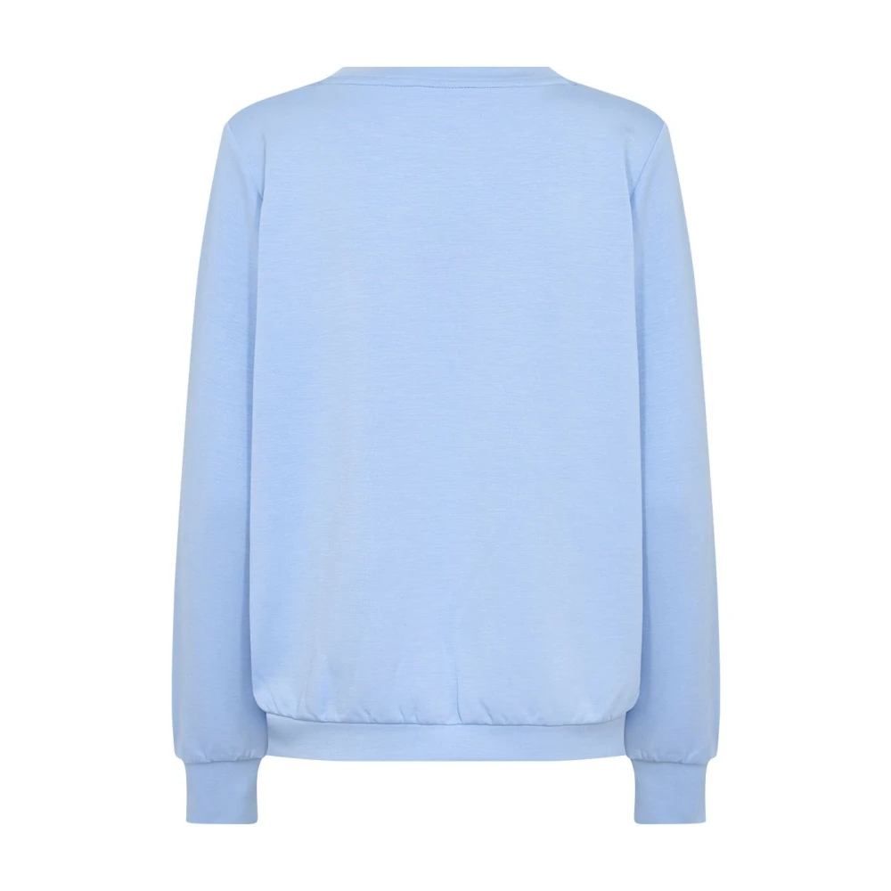 Soyaconcept Blauwe Casual Sweater met Tekstprint Blue Dames