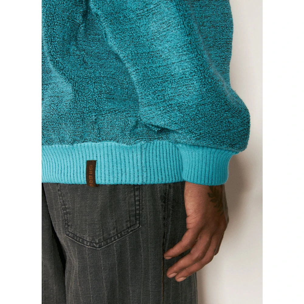 Isa Boulder Katoenen Terry Crewneck Sweater Blue Heren