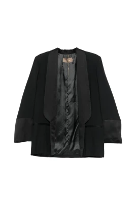 Blazer Nero Rever Raso