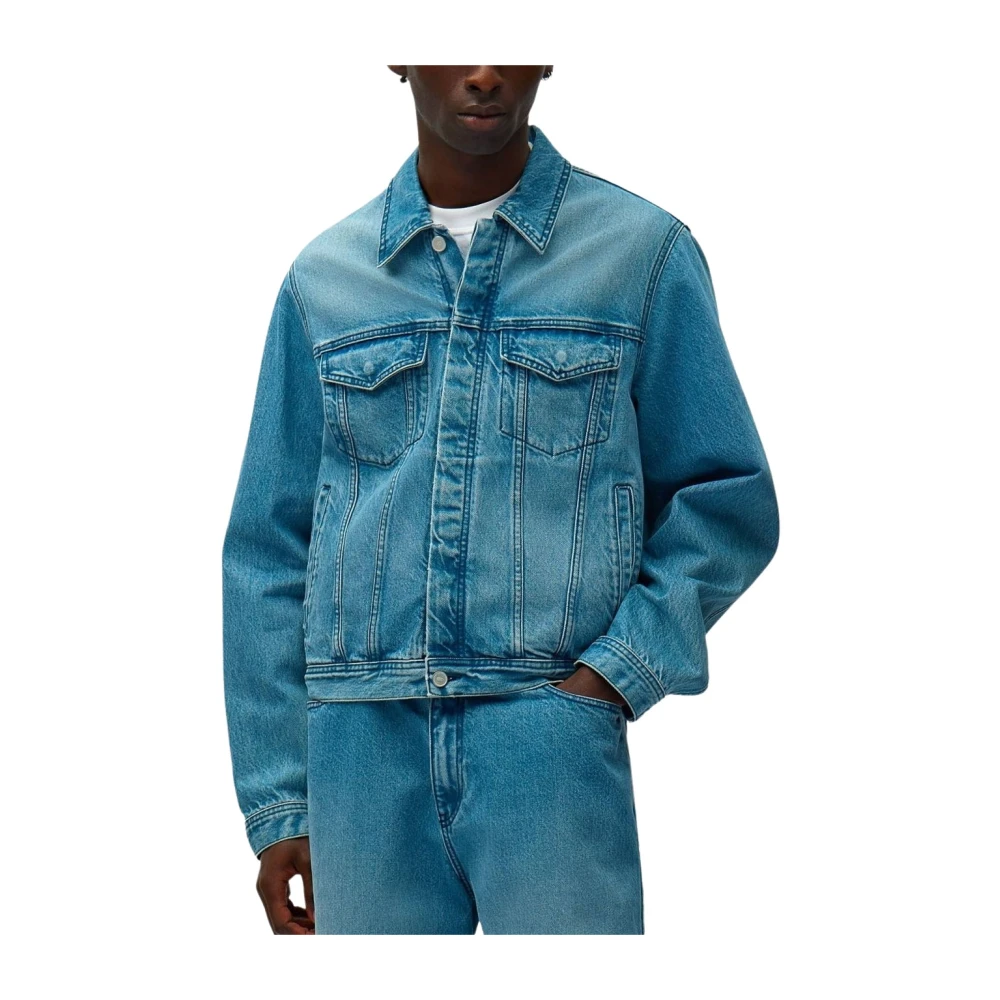 Arte Antwerp Men's Blue Circle Logo Jeans Jacket - Denim Jackets - L - Jackets