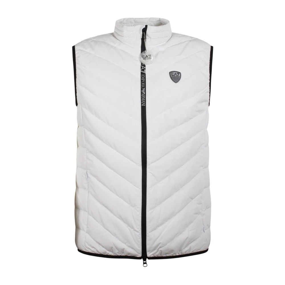 Emporio Armani Ea7 Men's White Vests,, Down Waistcoat Extra Large