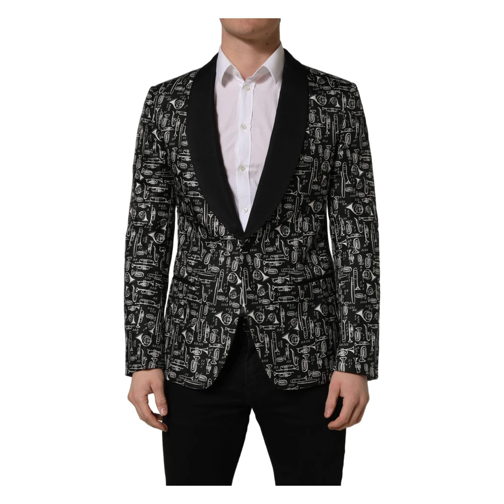 Dolce & Gabbana Men's Black Blazers, Xl, Blazer Suit