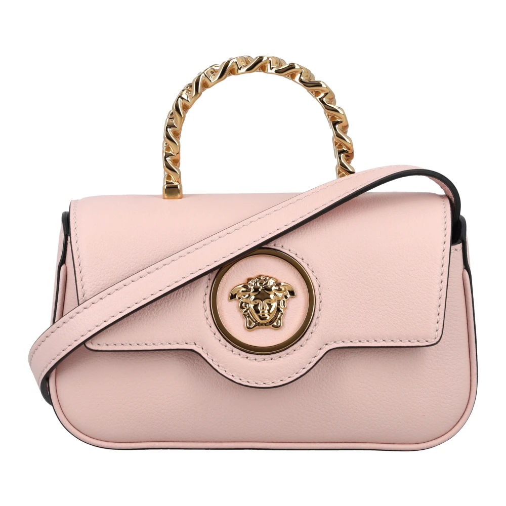 Versace Stoffige Roze Mini Top Handtas Pink Dames