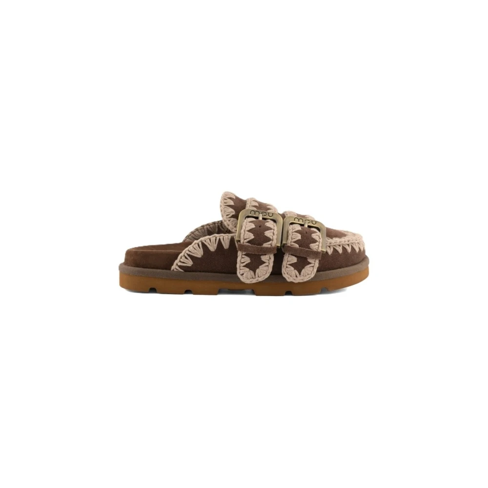 Mou Brown Mules, Female, 5 Uk, Low Bio Sabot