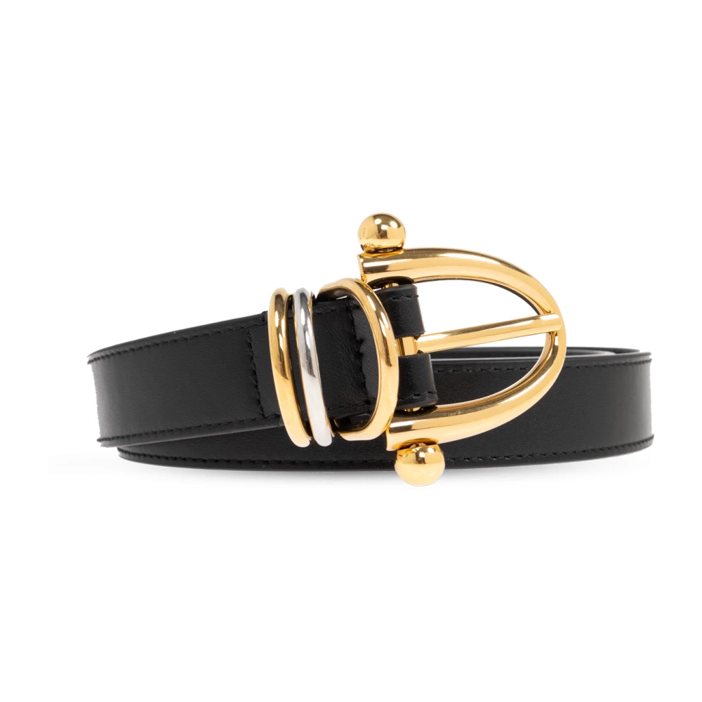 Chloé Leren armbandriem met gouden hardware Black Dames